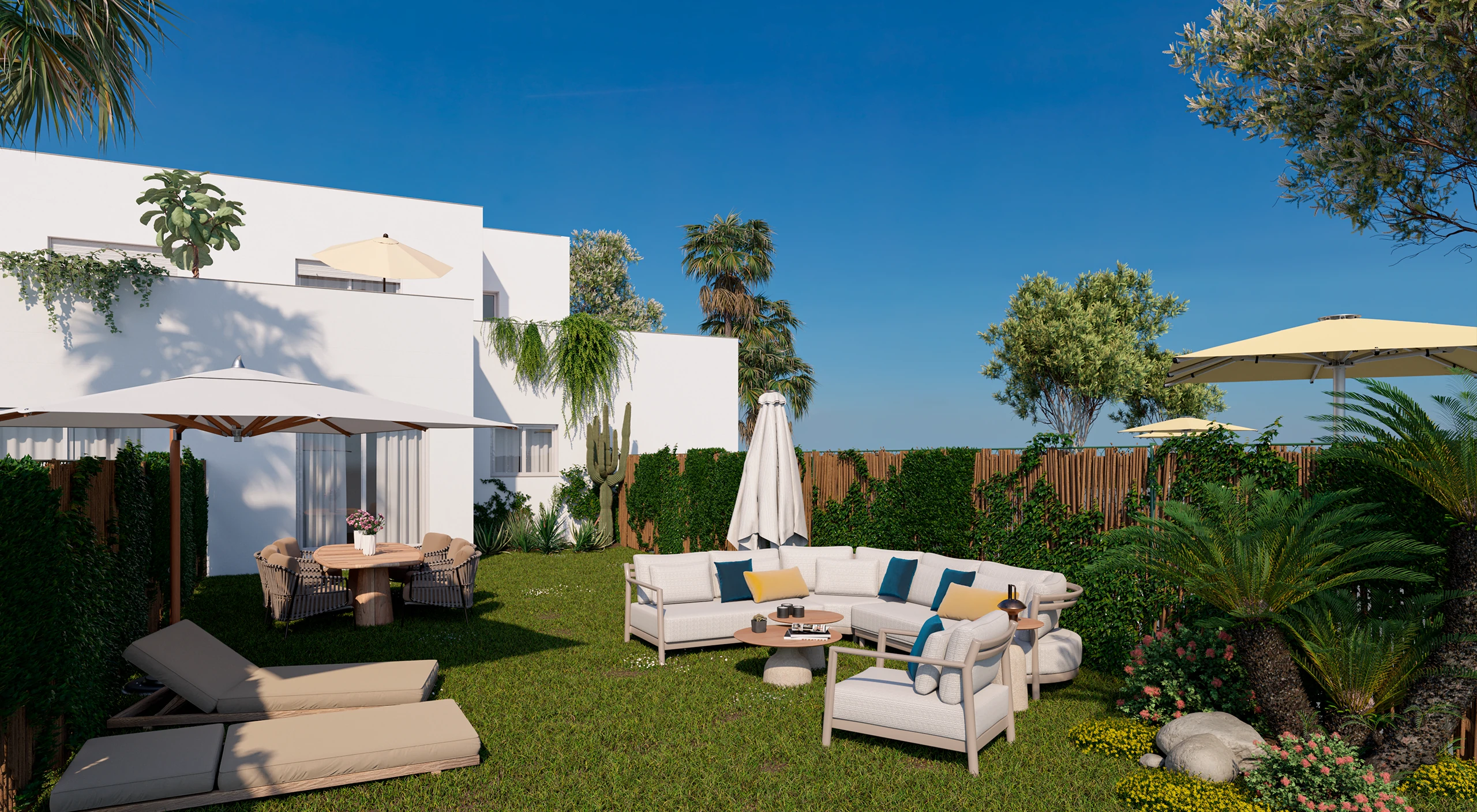 Jardín privado de Residencial El Espartal